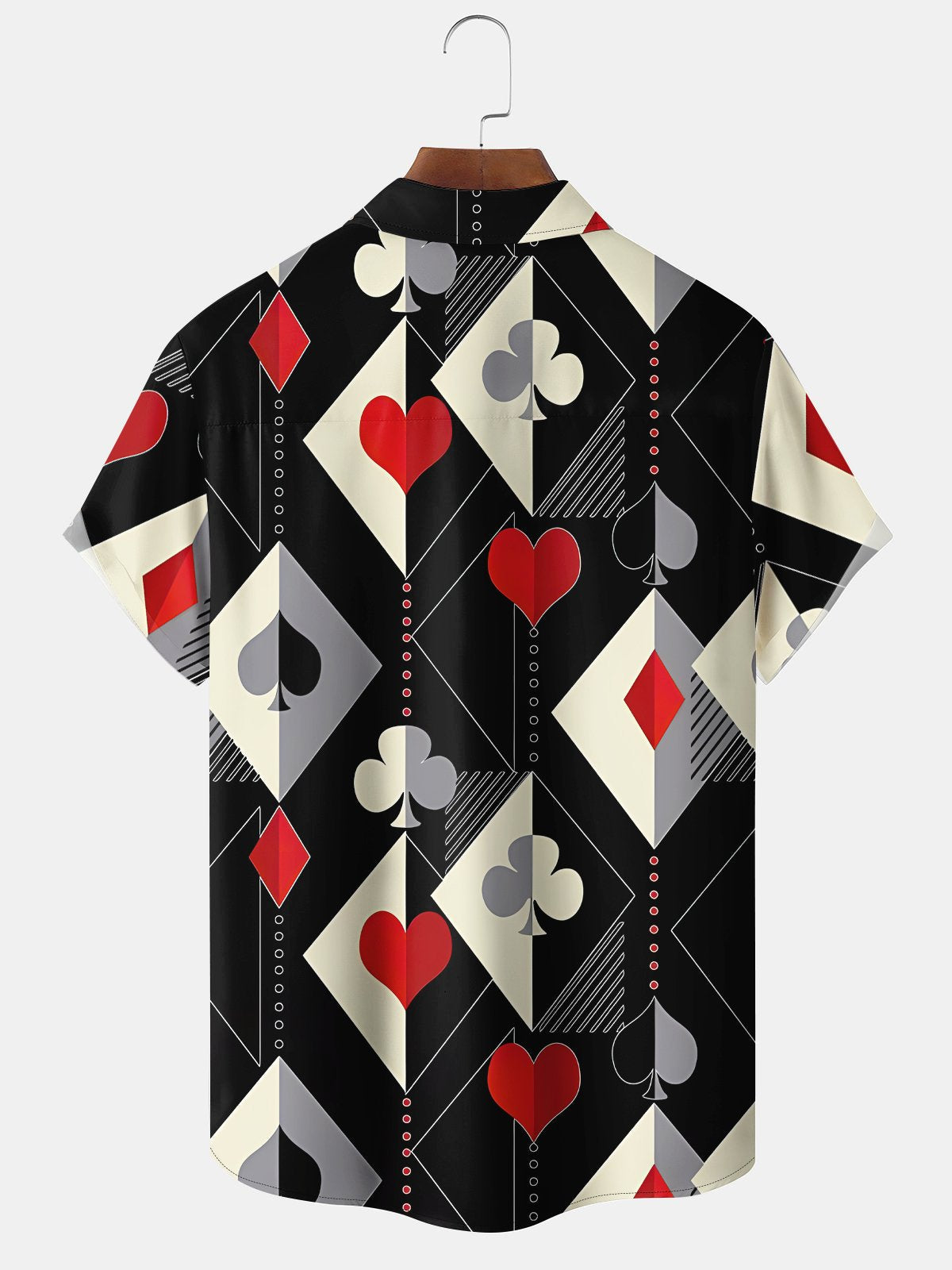 Geometric Retro 60s Mid-Century Geometric Poker Hawaiian Shirt
