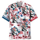 American Founding Father Heritage Pocket Hawaiian Shirt For Summer Vacation, Beach Travel, And Casual Wear