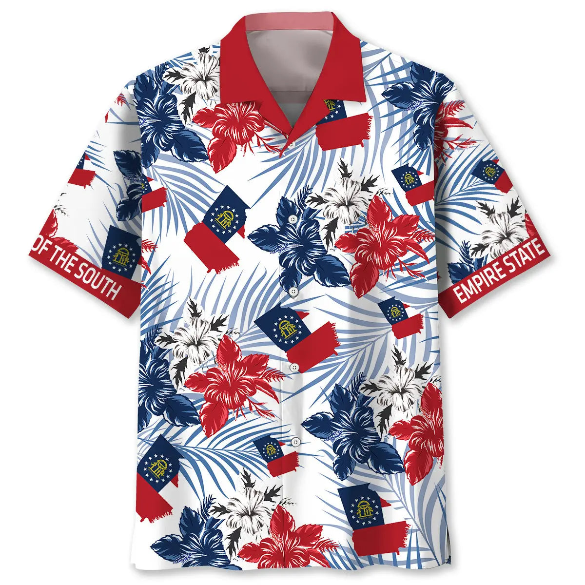Georgia Proud State Hawaiian Shirt For Poolside Gathering And Resort Wear