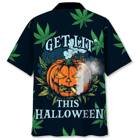 Festive Halloween Hawaiian Shirt For Coastal Travel, Casual Events, And Comfortable Summer Wear