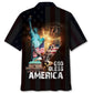 Patriotic Faith Black Hawaiian Shirt For Coastal Travel, Casual Events, And Comfortable Summer Wear
