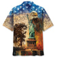 Patriotic Faith Eagle Hawaiian Shirt For Summer Vacation, Beach Travel, And Casual Wear