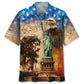 Patriotic Faith Eagle Hawaiian Shirt For Summer Vacation, Beach Travel, And Casual Wear