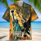 Patriotic Faith Hawaiian Shirt For Coastal Travel, Casual Events, And Comfortable Summer Wear