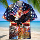 Patriotic Faith Hawaiian Shirt For Patriotic Events, Summer Travel, And Casual Outdoor Wear