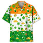 Gold Beer Irish Saint Patrick's Day Hawaiian Shirt For Christmas Gatherings, Resort Trips, And Cheerful Seasonal Style