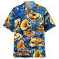 Gold Vinyl Record Hawaiian Shirt For Tropical Holidays, Outdoor Gatherings, And Everyday Comfort