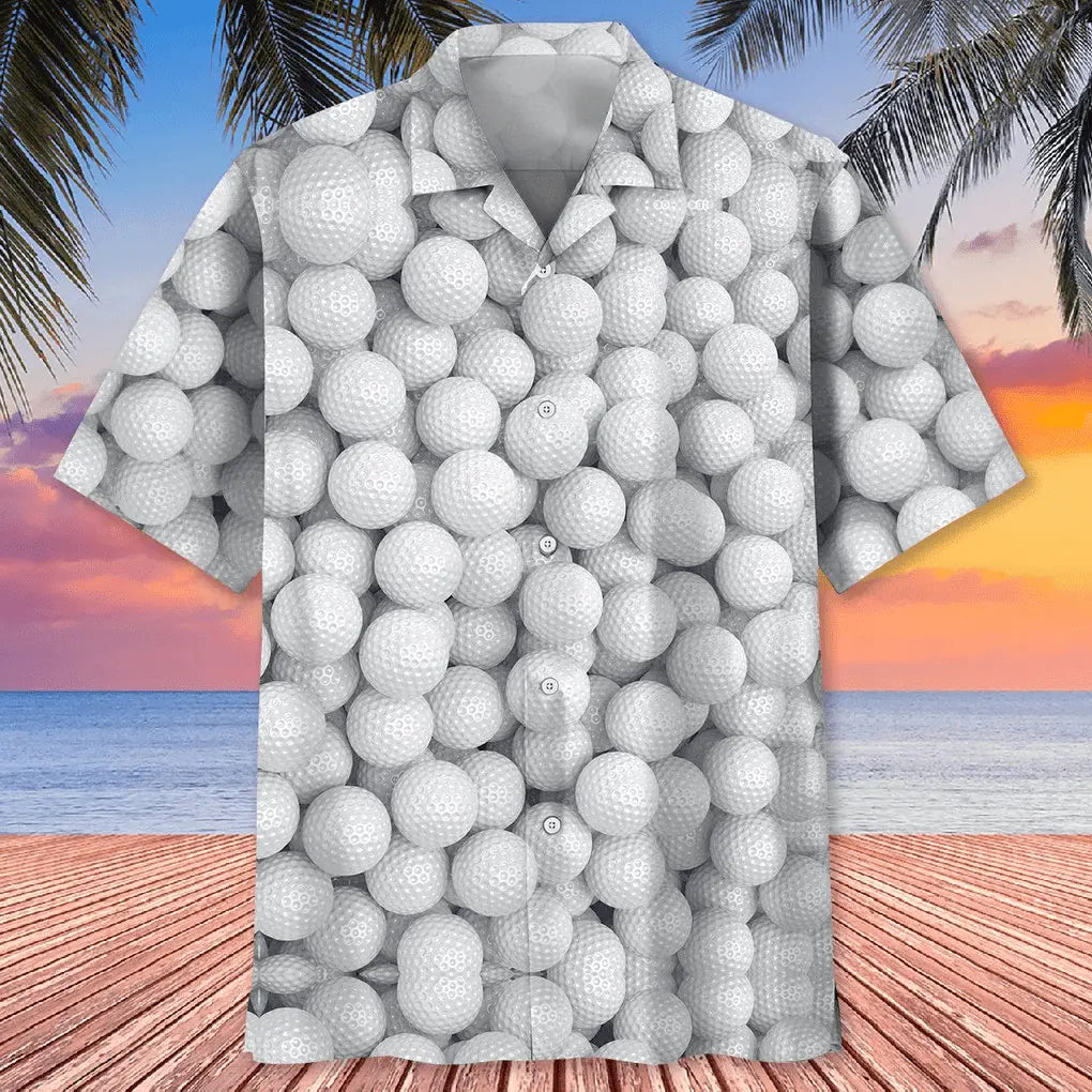 Golf Ball Hawaiian Shirt For Beach Days, Summer Outings, And Thoughtful Gift Giving