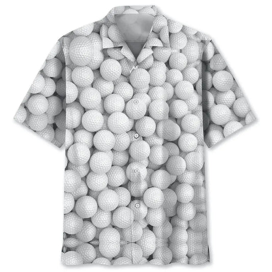 Golf Ball Hawaiian Shirt For Beach Days, Summer Outings, And Thoughtful Gift Giving