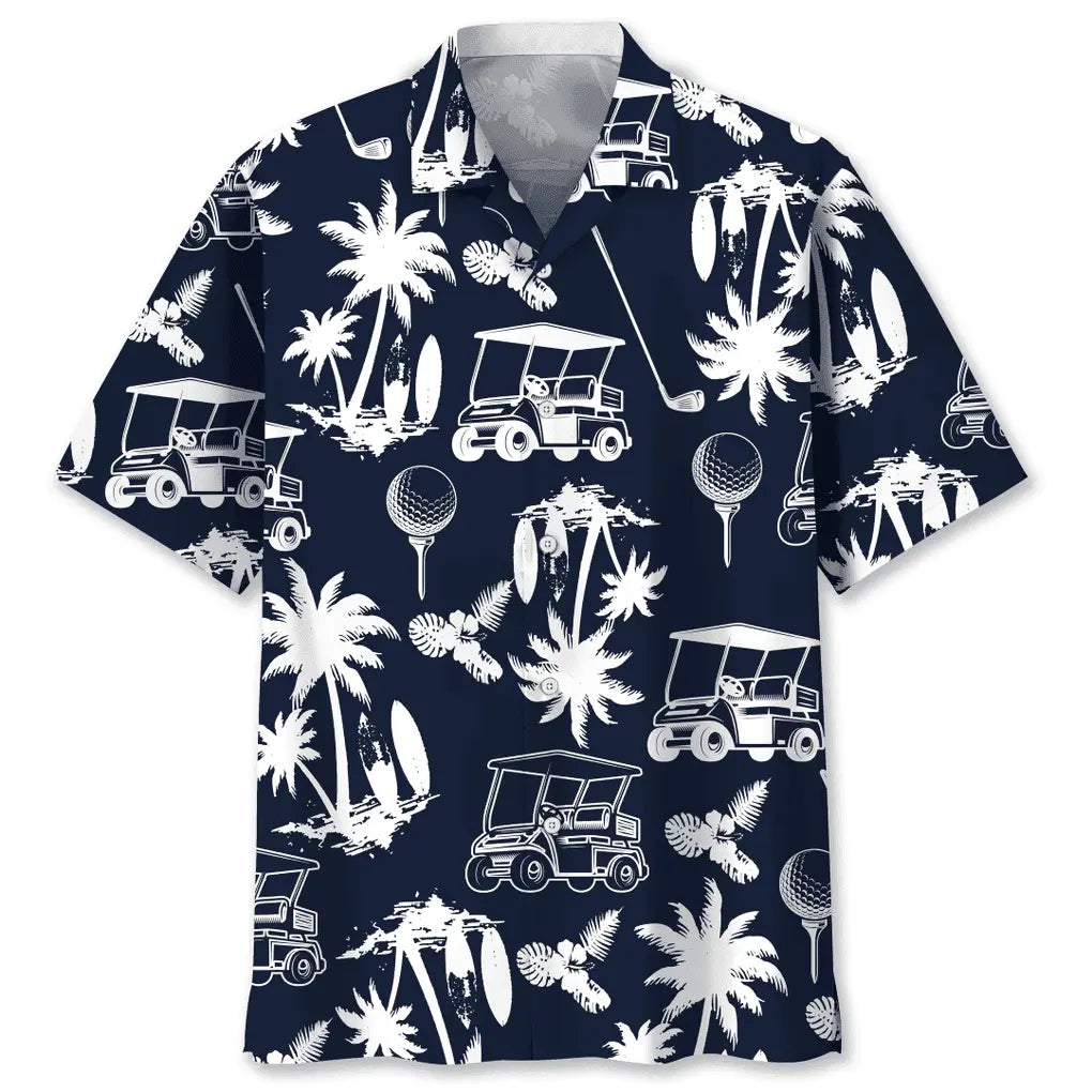 Golf Black Hawaiian Shirt For Beach Days, Summer Outings, And Thoughtful Gift Giving