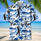 Golf Blue Nature Hawaiian Shirt For Coastal Travel, Casual Events, And Comfortable Summer Wear