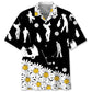 Floral Golf Daisy Hawaiian Shirt For Coastal Travel, Casual Events, And Comfortable Summer Wear