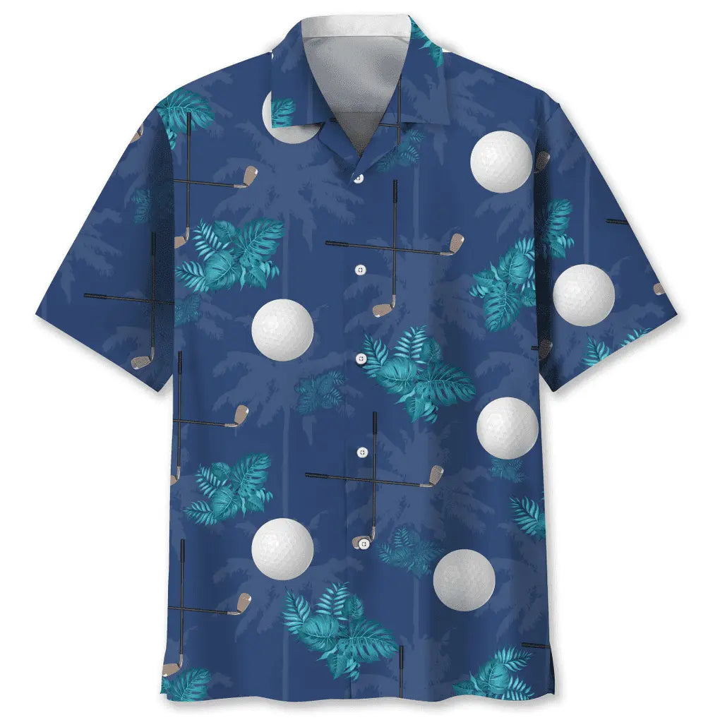 Tropical Golf Hawaiian Shirt For Active Holidays, Resort Trips, And Warm Weather Gatherings