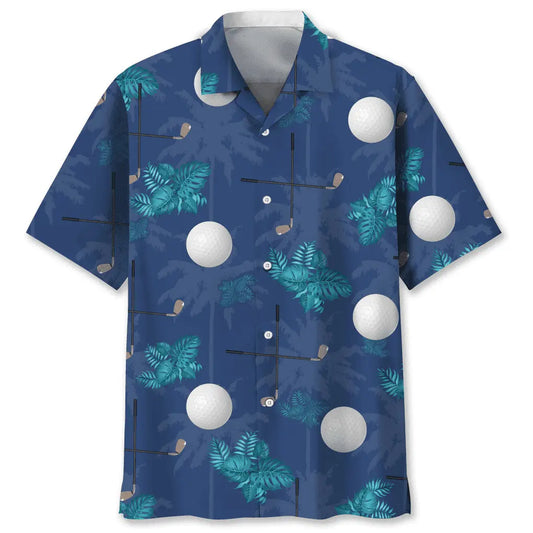Tropical Golf Hawaiian Shirt For Active Holidays, Resort Trips, And Warm Weather Gatherings