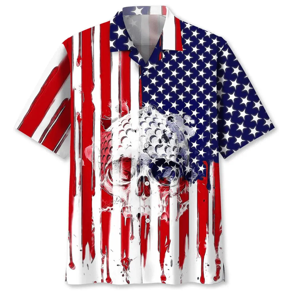 American Golf Flag Hawaiian Shirt For Beach Days, Summer Outings, And Thoughtful Gift Giving