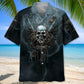 Gothic Creative Skull Hawaiian Shirt For Coastal Travel, Casual Events, And Comfortable Summer Wear