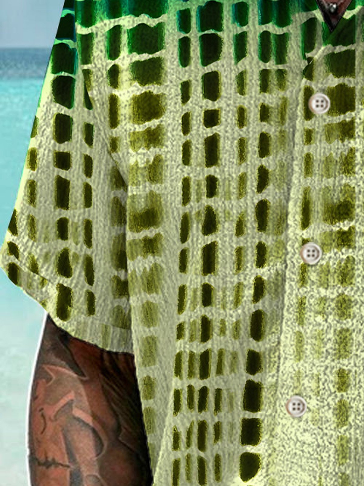 Gradient Geometric Dot Hawaiian Shirt For Tropical Holidays, Outdoor Gatherings, And Everyday Comfort