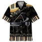 Grand Black Piano Hawaiian Shirt For Summer Vacation, Beach Travel, And Casual Wear