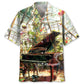Grand Piano Garden Hawaiian Shirt For Outdoor Relaxation, Island Trips, And Warm Weather Activities
