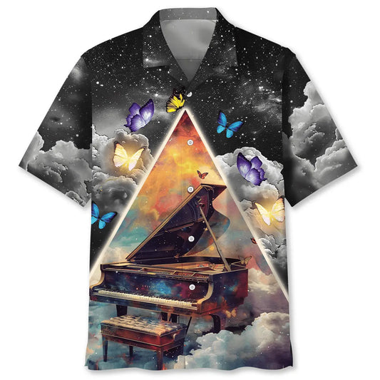 Magical Grand Piano Hawaiian Shirt For Beach Days, Summer Outings, And Thoughtful Gift Giving