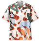 Summer Graphic Ukulele Hawaiian Shirt For Summer Vacation, Beach Travel, And Casual Wear