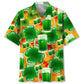 Green Beer Irish Saint Patrick's Day Hawaiian Shirt For Beach Days, Summer Outings, And Thoughtful Gift Giving