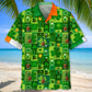 Green Beer Lucky Saint Patrick's Day Hawaiian Shirt For Island Vacations, Resort Wear, And Relaxed Seasonal Style