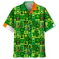 Green Beer Lucky Saint Patrick's Day Hawaiian Shirt For Island Vacations, Resort Wear, And Relaxed Seasonal Style