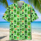 Green Beer Saint Patrick's Day Hawaiian Shirt For Winter Celebrations, Beach Travel, And Relaxed Holiday Wear