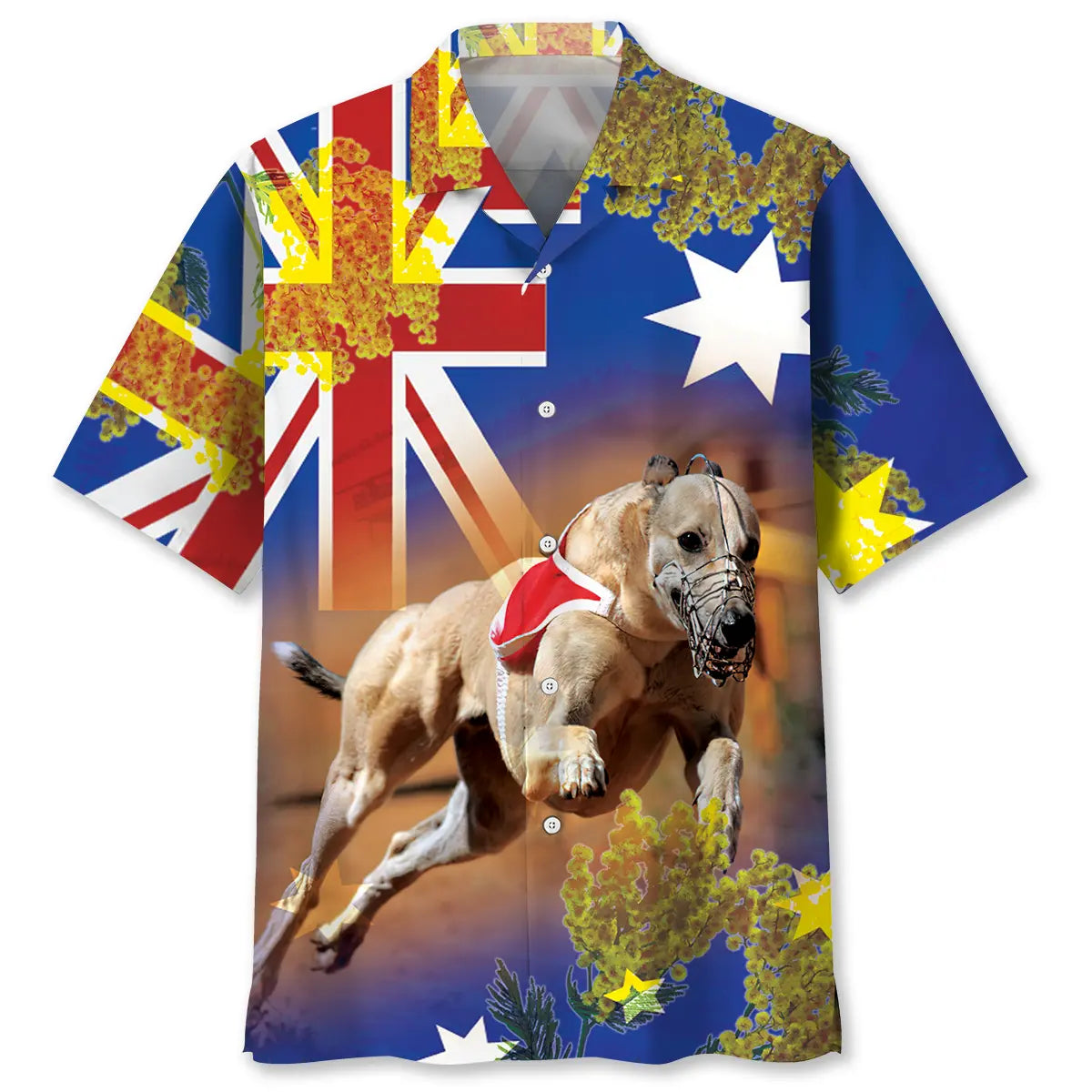 Greyhound Dog Racing Hawaiian Shirt For Resort Trips, Coastal Parties, And Warm Weather Style