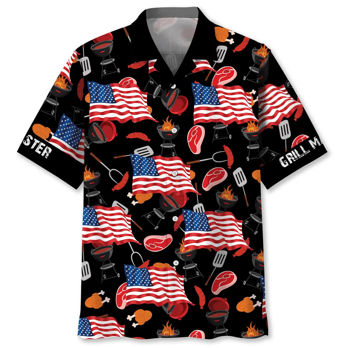 Grill Master Legendary Hawaiian Shirt For Tropical Holiday, Island Adventure, And Casual Wear