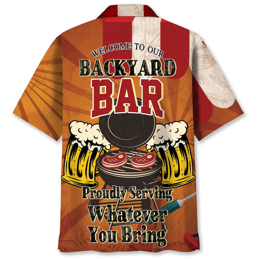 Grill Master Well Comeback To Our Backyard Bar Proud Hawaiian Shirt For Family Vacation, Cruise Journey, And Weekend Wear