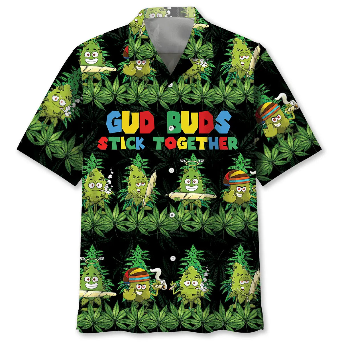 Gud Buds Stick Together Hawaiian Shirt For Resort Trips, Coastal Parties, And Warm Weather Style