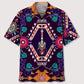 Bohemian Guitar Hawaiian Shirt For Creative Performers, Coastal Trips, And Casual Everyday Wear