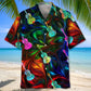 Colorful Guitar Hawaiian Shirt For Concert Lovers, Tropical Holidays, And Thoughtful Gift Giving