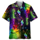 Colorful Guitar Hawaiian Shirt For Creative Performers, Coastal Trips, And Casual Everyday Wear