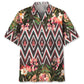 Floral Guitar Hawaiian Shirt For Coastal Travel, Casual Events, And Comfortable Summer Wear