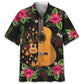 Tropical Guitar Nature Hawaiian Shirt For Tropical Holidays, Outdoor Gatherings, And Everyday Comfort