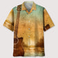 Guitar Parchment Texture Hawaiian Shirt For Creative Performers, Coastal Trips, And Casual Everyday Wear