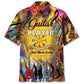 Guitar Player Normal Cooler Hawaiian Shirt For Summer Vacation, Beach Travel, And Casual Wear