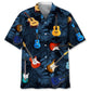 Tropical Guitar Hawaiian Shirt For Coastal Travel, Casual Events, And Comfortable Summer Wear