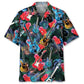 Tropical Guitar Hawaiian Shirt For Coastal Travel, Casual Events, And Comfortable Summer Wear