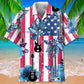 American Guitar Nature Hawaiian Shirt For Coastal Travel, Casual Events, And Comfortable Summer Wear
