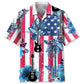 American Guitar Nature Hawaiian Shirt For Coastal Travel, Casual Events, And Comfortable Summer Wear