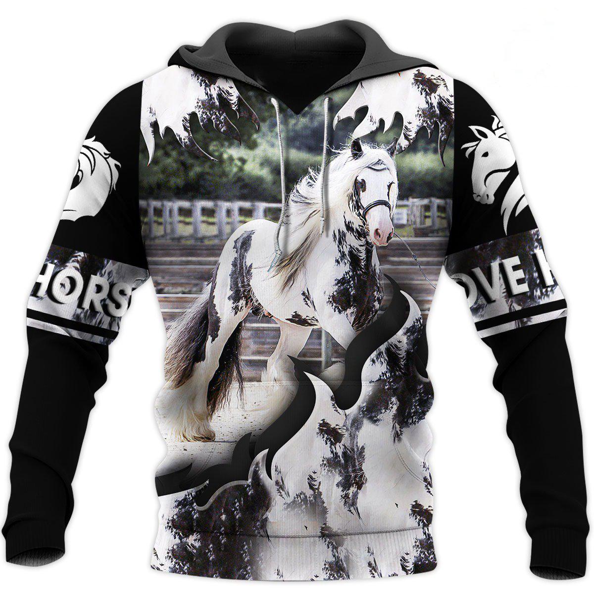 Gypsy Horse Hoodie For Equestrian Enthusiasts Casual Wear And Weekend Travel
