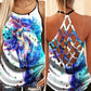 Horse Butterfly Love Hollow Tank Top For Yoga Practice And Summer Outings