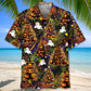 Halloween Christmas Tree Hawaiian Shirt For Christmas Gatherings, Resort Trips, And Cheerful Seasonal Style
