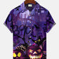Hawaiian Shirt / Adults / S Halloween Pumpkin Mens Button Down Casual Hawaiian Shirt