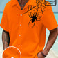 Halloween Spider Seersucker Hawaiian Shirt For Costume Parties, Summer Travel, And Distinctive Casual Wear