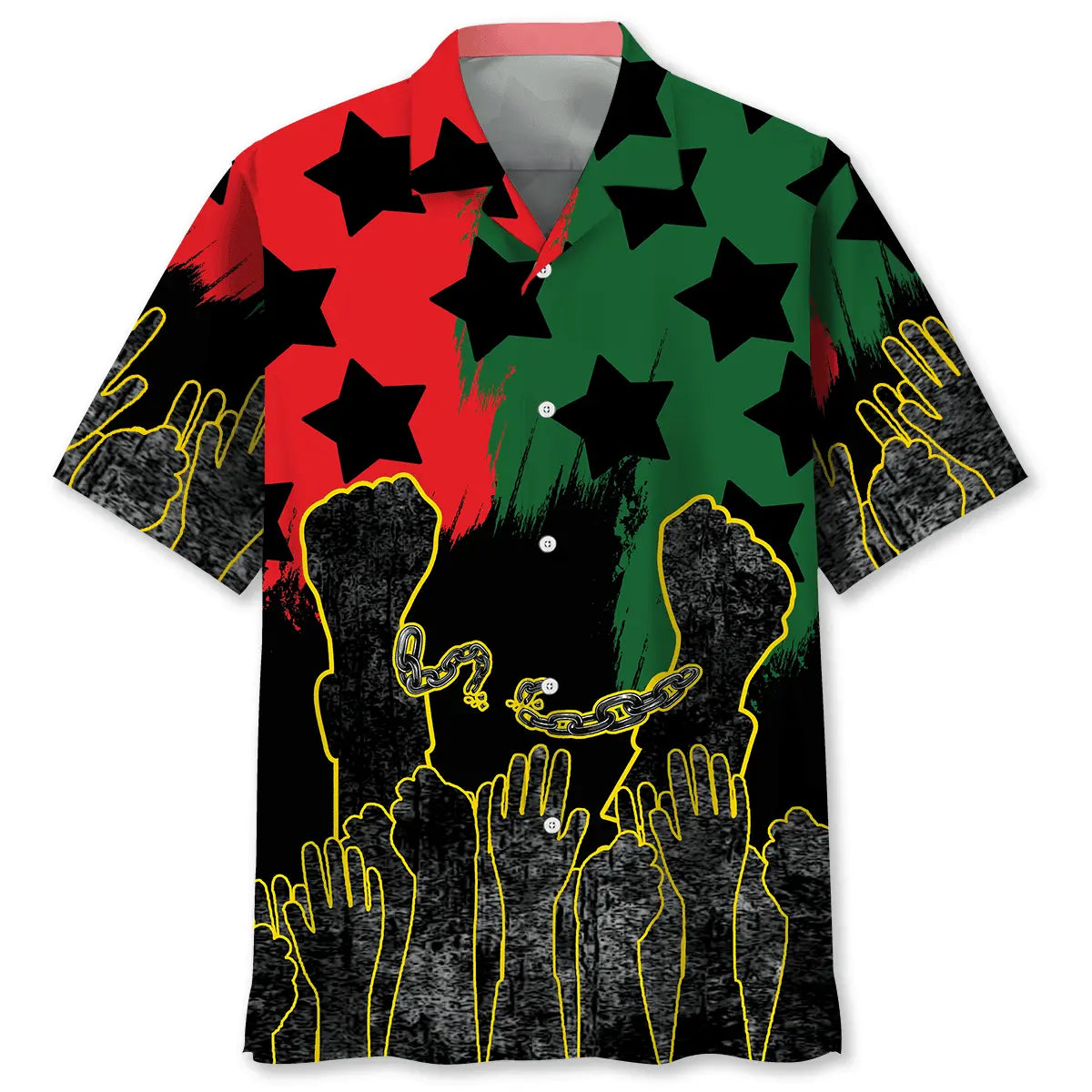 Happy Juneteenth Hawaiian Shirt For Weekend Escape, Beach Party, And Resort Wear